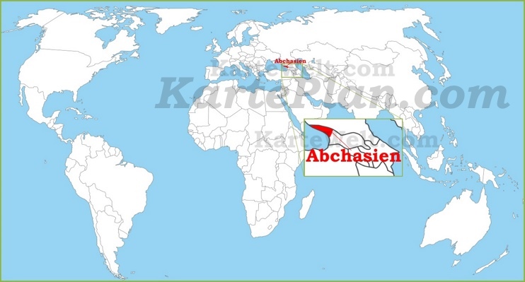Abchasien auf der Weltkarte