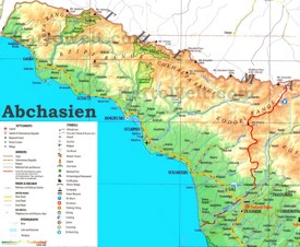 Touristische Karte von Abchasien