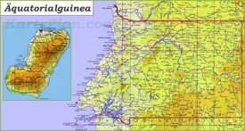 Große detaillierte karte von Äquatorialguinea
