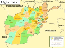 Verwaltungskarte von Afghanistan