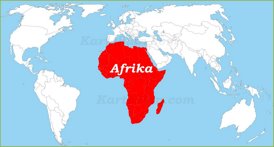 Afrika auf der Weltkarte