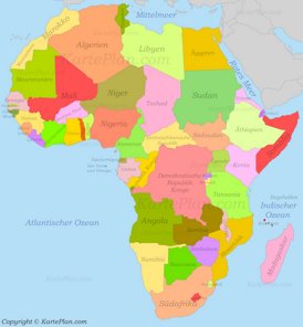 Afrika politische karte