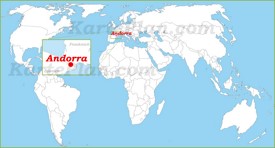 Andorra auf der Weltkarte