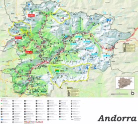 Große touristische karte von Andorra
