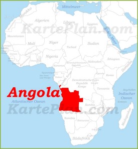 Angola auf der karte Afrikas