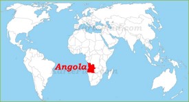 Angola auf der Weltkarte