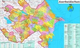 Große detaillierte karte von Aserbaidschan