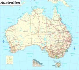 Große detaillierte karte von Australien