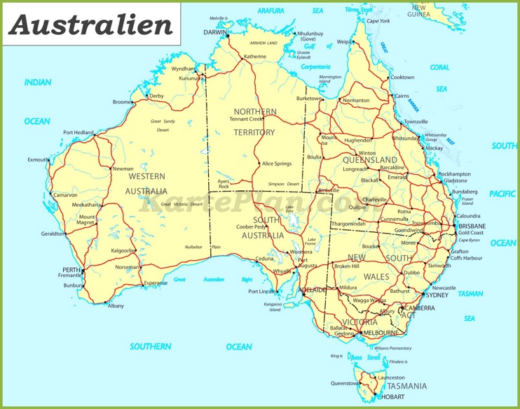 Verwaltungskarte von Australien