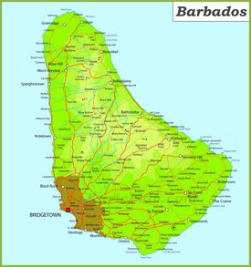 Große detaillierte karte von Barbados
