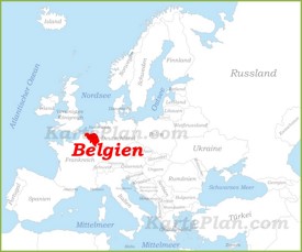Belgien auf der karte Europas