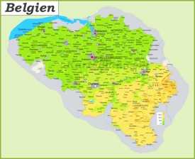 Große detaillierte karte von Belgien