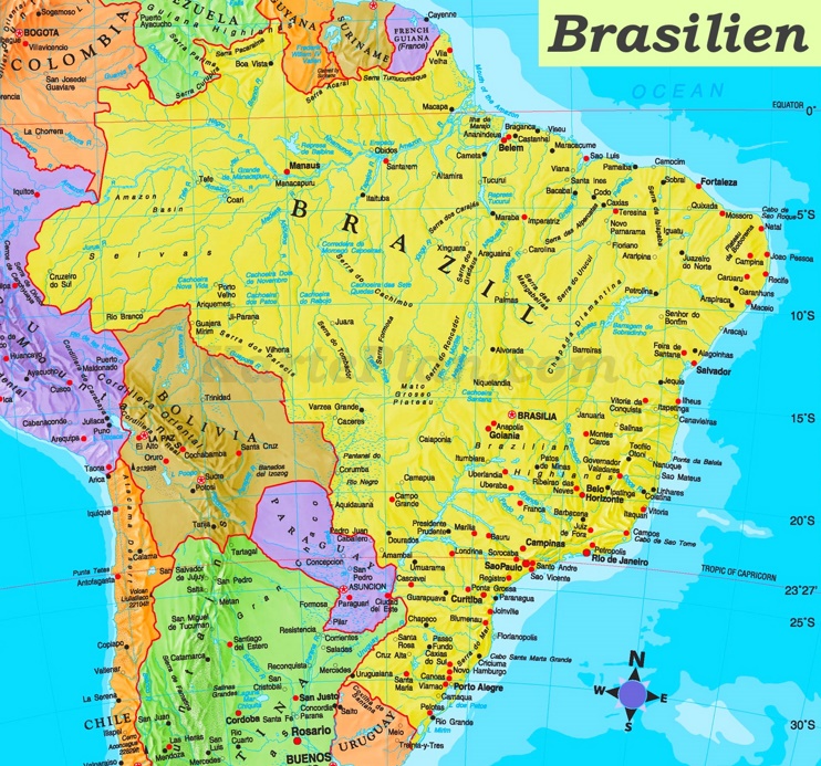 Brasilien politische karte