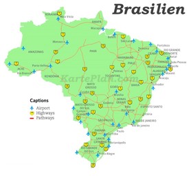 Brasilien Straßenkarte