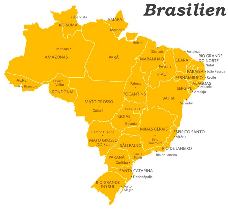 Verwaltungskarte von Brasilien