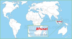 Brunei auf der Weltkarte
