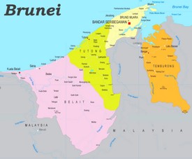Brunei politische karte