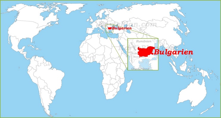 Bulgarien auf der Weltkarte