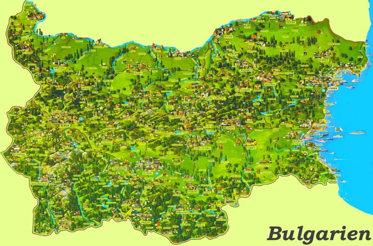 Bulgarien touristische karte