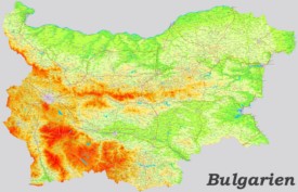Große detaillierte karte von Bulgarien