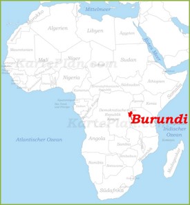 Burundi auf der karte Afrikas