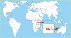 Burundi auf der Weltkarte