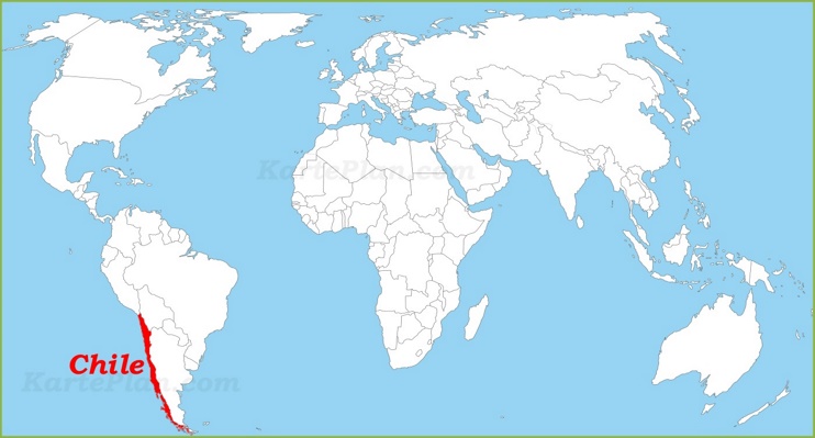Chile auf der Weltkarte