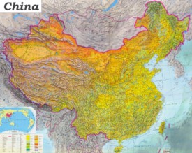 Große detaillierte karte von China