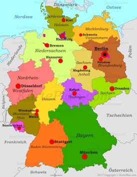 Deutschland politische karte