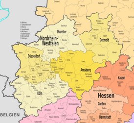 Verwaltungskarte von Nordrhein-Westfalen