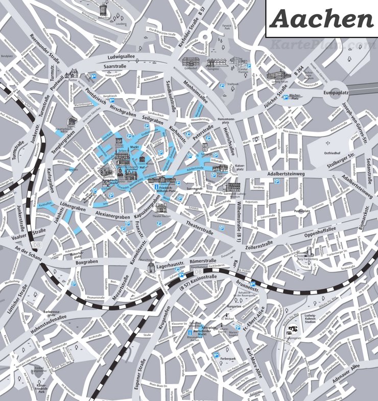 Aachen Innenstadtplan