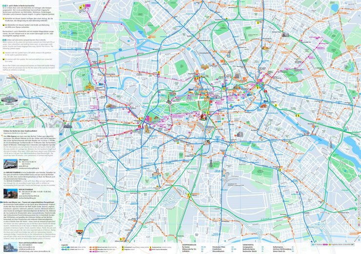 Berlin Straßenbahn, S-Bahn, U-Bahn, MetroBus und BusNetz plan mit sehenswürdigkeiten