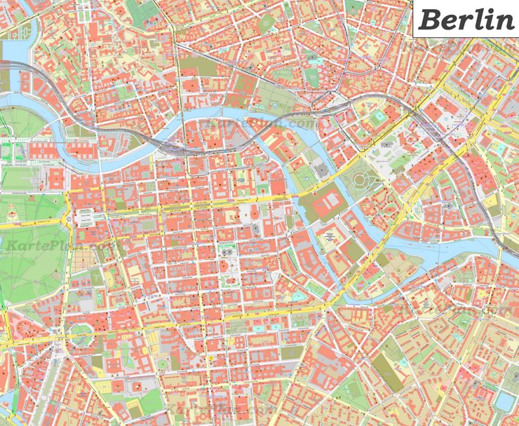 Karte von Berlin Zentrum
