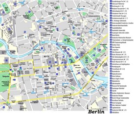 Stadtplan Berlin mit sehenswürdigkeiten