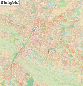 Große detaillierte stadtplan von Bielefeld