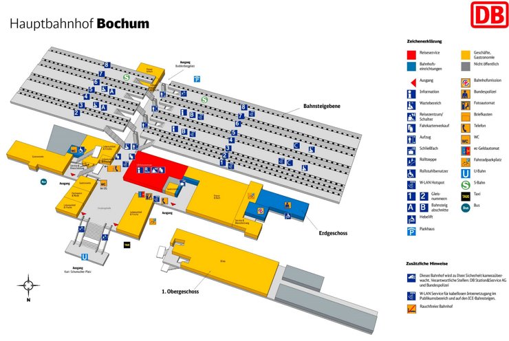 Bochum Hauptbahnhof plan
