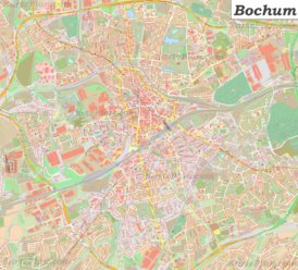 Große detaillierte stadtplan von Bochum