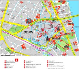 Stadtplan Bonn mit sehenswürdigkeiten
