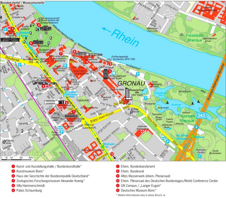 Stadtplan Bundesviertel - Bonn