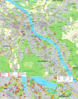 Touristischer stadtplan von Bonn