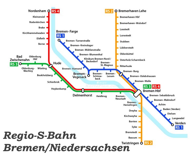 Bremen S-Bahn plan