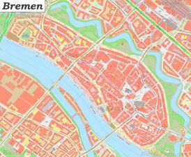 Karte von Bremens Zentrum