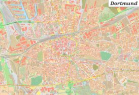 Große detaillierte stadtplan von Dortmund