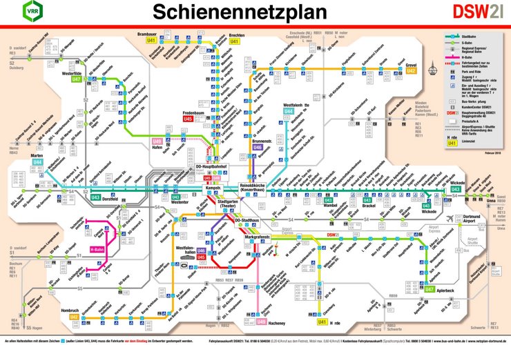 Schienennetzplan Dortmund