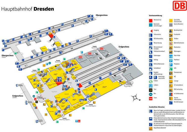Dresden Hauptbahnhof plan