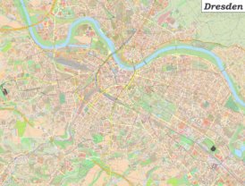 Große detaillierte stadtplan von Dresden