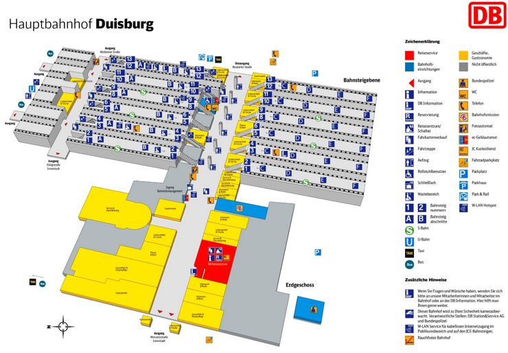 Duisburg Hauptbahnhof plan