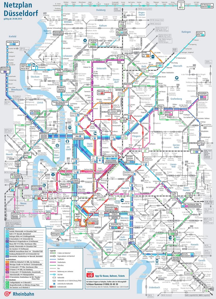 Liniennetzplan Düsseldorf