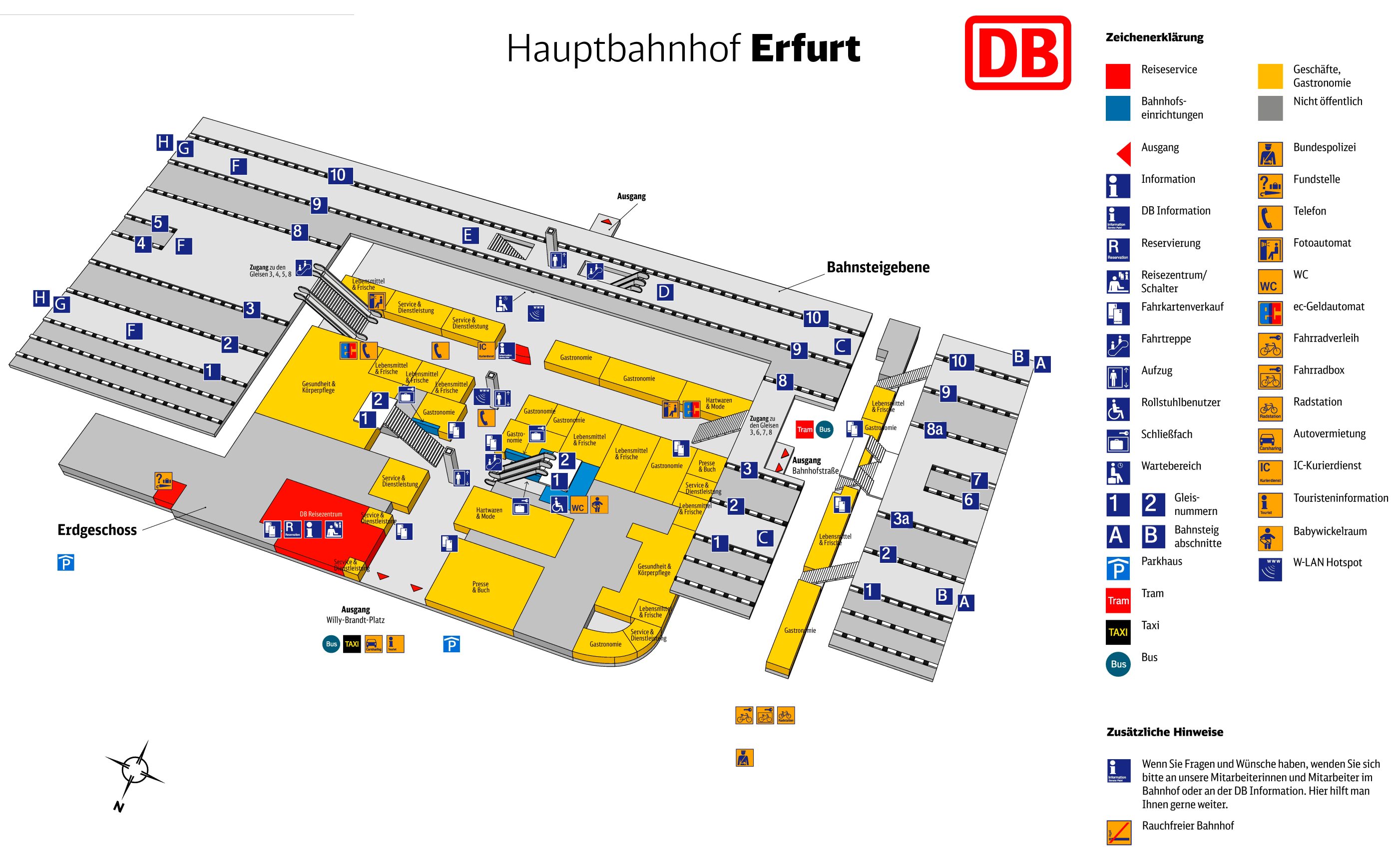 Erfurt Hauptbahnhof Plan