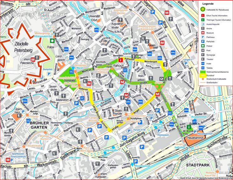 Erfurt Innenstadtplan